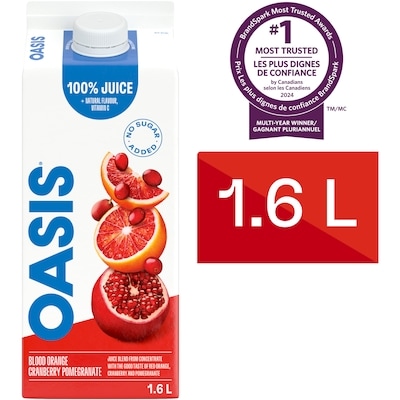 Oasis Red Orange Cranberry Pomegranate Juice 1.6 l, $0.27/100ml