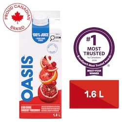 Oasis Red Orange Cranberry Pomegranate Juice 1.6 l, $0.41/100ml