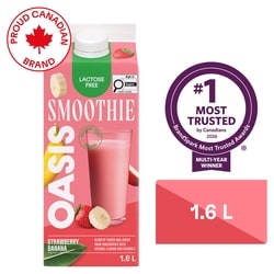 Oasis Smoothie Strawberry Banana 1.6 l, $0.34/100ml