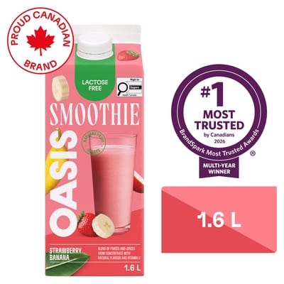 Oasis Smoothie Strawberry Banana 1.6 l, $0.34/100ml