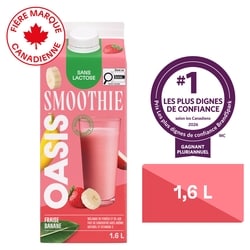 Oasis Fraise et banane Smoothie 1.6 l, 0,25 $/100ml