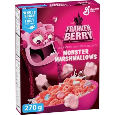 General Mills Frankenberry Strawberry Flavoured Cereal with Monster Marshmallows 270 g, $1.85/100g