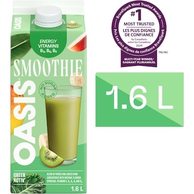 Oasis Smoothie Green Activ 1.6 l, $0.37/100ml