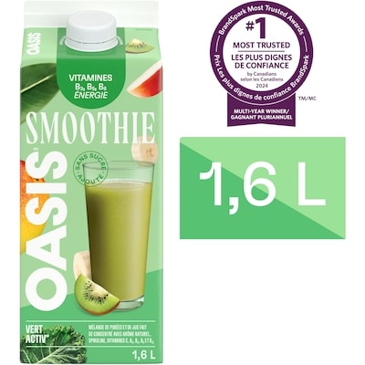 Oasis Vert Activ Smoothie 1.6 l, 0,37 $/100ml