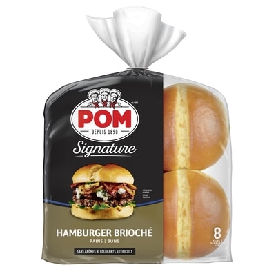 POM Pains à hamburger briochés Signature 520 g, 1,06 $/100g
