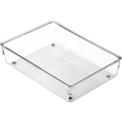 iDesign Bac de rangement empilable, 6 x 9 x 2 po, transparent 1 ea, 10,00 $/1ch
