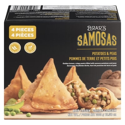 Brar's Samosas Potatoes & Peas Mild Flavour 300 g, $1.76/100g