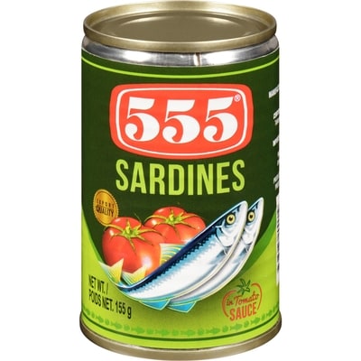 555 Sardines In Tomato Sauce 155 g, $0.64/100g