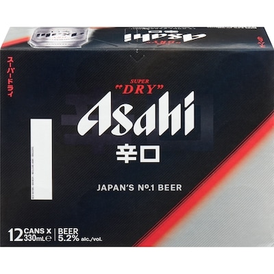 Asahi Beer (ID required at pick-up) 12x330.0 ml, $0.48/100ml