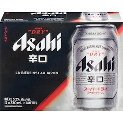 Asahi Bière (Pièce d’identité requise au moment du ramassage) 12x330.0 ml, 0,64 $/100ml