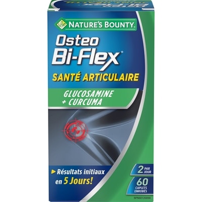Nature’s Bounty Santé Articulaire Glucosamine + Curcuma 60 ea, 0,52 $/1ch