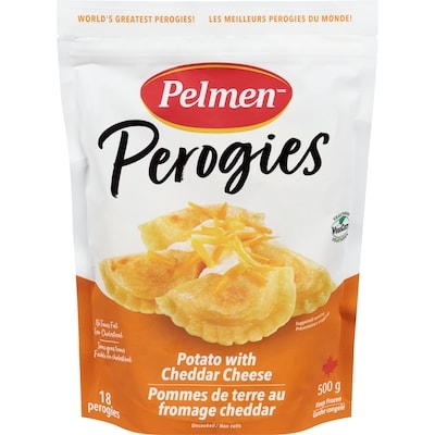 Pelmen Potato Cheddar Perogies 500 g, $1.10/100g