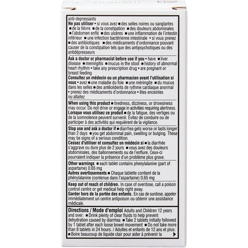 Diarrhea Relief Fast Dissolve Peppermint Flavour 2 mg 10 Tablets