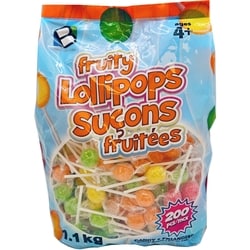 Bonbons suçons fruités, paq. de 200