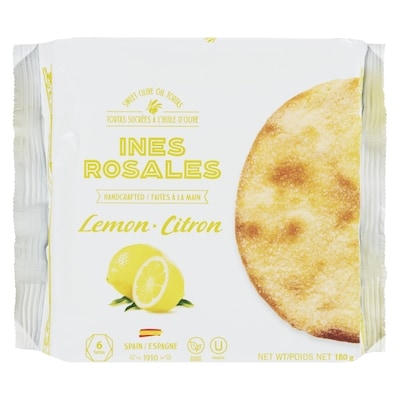 Ines Rosales Sweet Olive Oil Tortas Lemon 180 g, $4.44/100g
