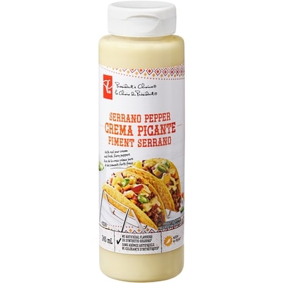President's Choice Serrano Pepper Crema Picante Sauce 245 ml, $1.22/100ml