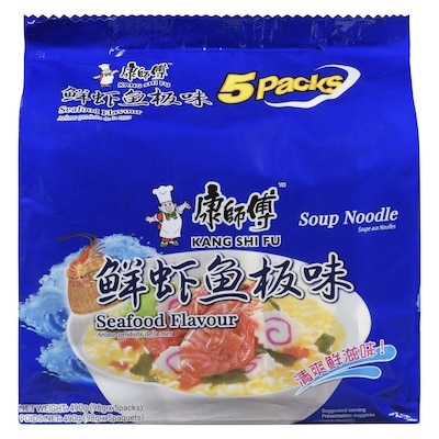 Kang Shi Fu Soupe aux nouilles arôme produits de la mer 490 g, 1,02 $/100g