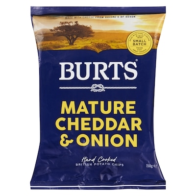 Burts Cheddar & Spring Onion Crisps 150 g, $3.66/100g