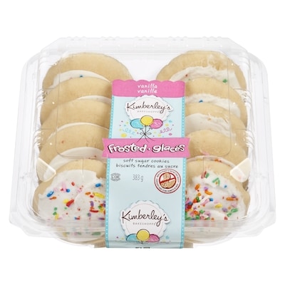 Kimberley's Bakeshoppe Soft Sugar Cookies Vanilla Frosted 383 g, $1.31/100g