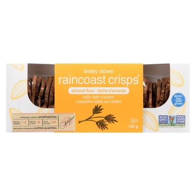 Lesley Stowe’s Raincoast crisps craquelins salés aux dattes à la farine d'amande 150 g, 5,33 $/100g