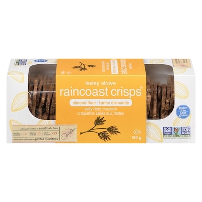 Lesley Stowe’s Raincoast crisps craquelins salés aux dattes 150 g, 5,33 $/100g