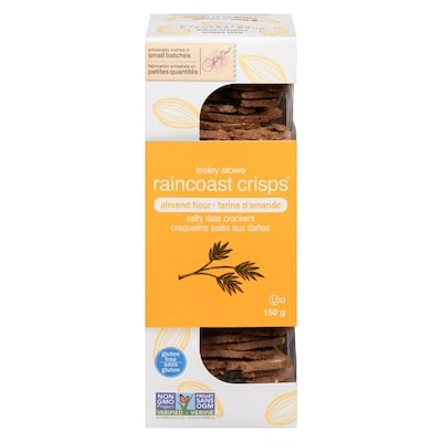 Lesley Stowe Raincoast Crisps salés aux dattes à la farine d’amande