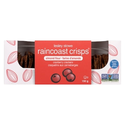 Lesley Stowe Raincoast Crisps canneberges à la farine d’amande