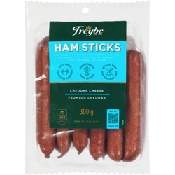 Freybe Bâtonnets de saucisse au jambon avec fromage cheddar 300 g, 4,00 $/100g