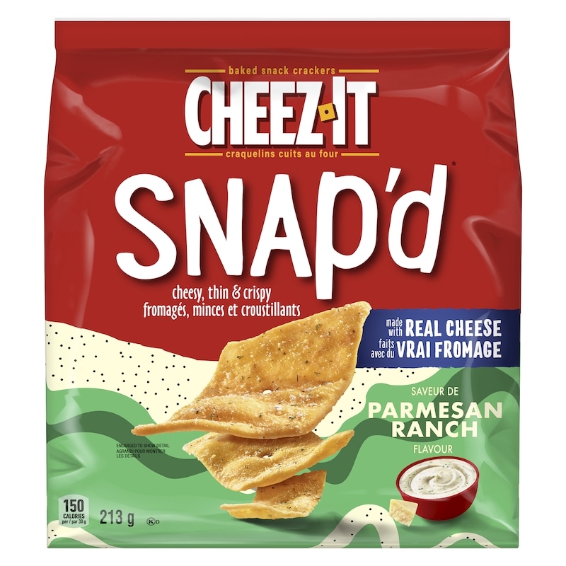 Snap'd Baked Snack Crackers Parmesan Ranch Flavour