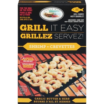 Cedar Bay Grill It Easy Shrimp Garlic Butter & Herb 200 g, $5.50/100g