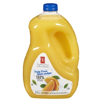 le Choix du Président Jus d’orange sans pulpe 2.5 l, 0,27 $/100ml