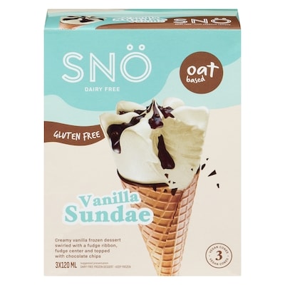 SNO Dairy Free Frozen Dessert Vanilla Sundae 120 ml, $8.33/100ml