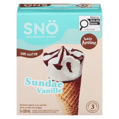 SNO Dessert glacé sans produits laitiers sundae vanille 120 ml, 8,33 $/100ml