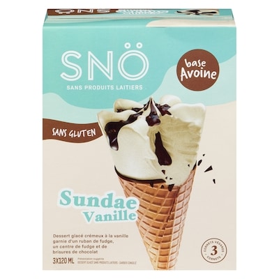 SNO Dessert glacé sans produits laitiers sundae vanille 120 ml, 8,33 $/100ml