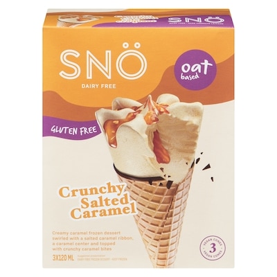 SNO Dairy Free Frozen Dessert Crunchy Salted Caramel 120 ml, $8.33/100ml