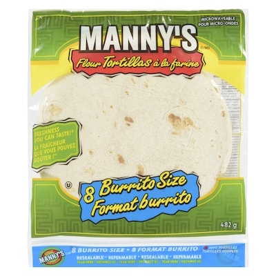 Manny's Tortillas à la farine 482 g, 1,10 $/100g
