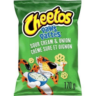 Cheetos Paws Sour Cream & Onion  170 g, $3.23/100g