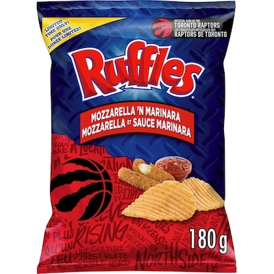 Ruffles Mozzarella 'n Marinara Flavoured Potato Chips 180 g, $2.77/100g