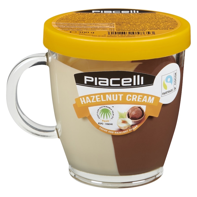 Piacelli Hazelnut And Vanilla Duo Spread In A Reusable Jar - 300 g