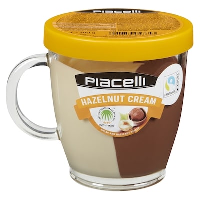 Piacelli Tartinade aux noisettes à la vanille dans en pot réutilisable 300 g, 2,50 $/100g