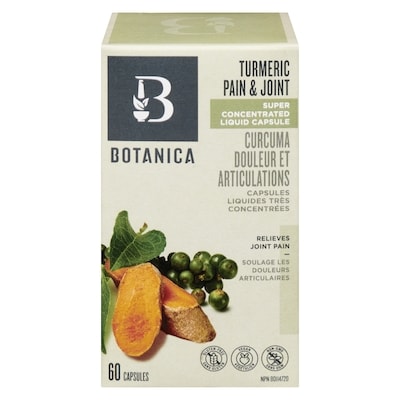 Botanica Super Concentrated Liquid Capsule Turmeric Pain & Joint 60 ea, $0.92/1ea