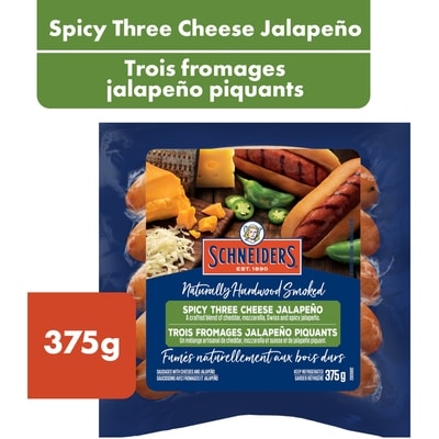 Schneiders Spicy Three Cheese Jalapeo Smoked Sausage 375 g, $2.66/100g