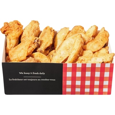 null 4 Piece Breaded Wings with Wedges (After 11am) 392 g, $2.04/100g