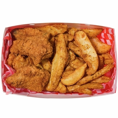null 4 Chicken Wings & Potato Wedges (After 11am) 462 g, $1.95/100g