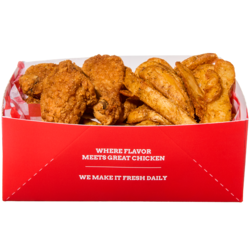 null 4 Chicken Wings & Potato Wedges (After 11am) 462 g, $1.95/100g