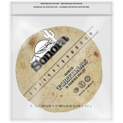 Sonora Flour Tortillas 13.5-inch 1.524 kg, $0.54/100g