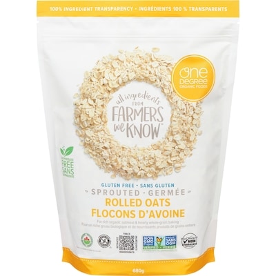 One Degree Rolled Oats Sprouted 680 g, $1.47/100g