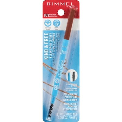 Rimmel London Kind & Free Brow Definer, Dual Ended Ultra Fine Tip And Spoolie Warm Brown - 003 0.09 g, $4,388.89/100g