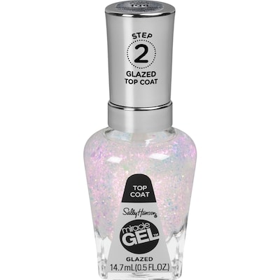 Sally Hansen Vernis de finition miracle gel, système de simili-gel en 2 étapes, sans lampe uv, jusqu'à 8 jours de couleur et brillance glazed - 108 14.7 ml, 99,05 $/100ml