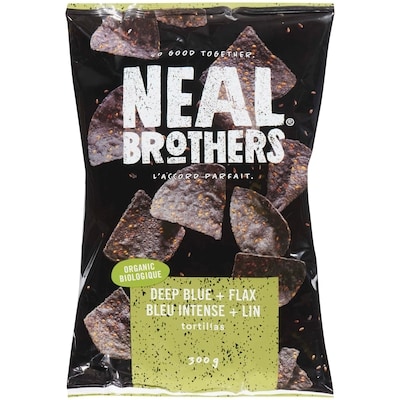 Neal Brothers Tortillas bleu intense + lin biologiques 300 g, 1,50 $/100g